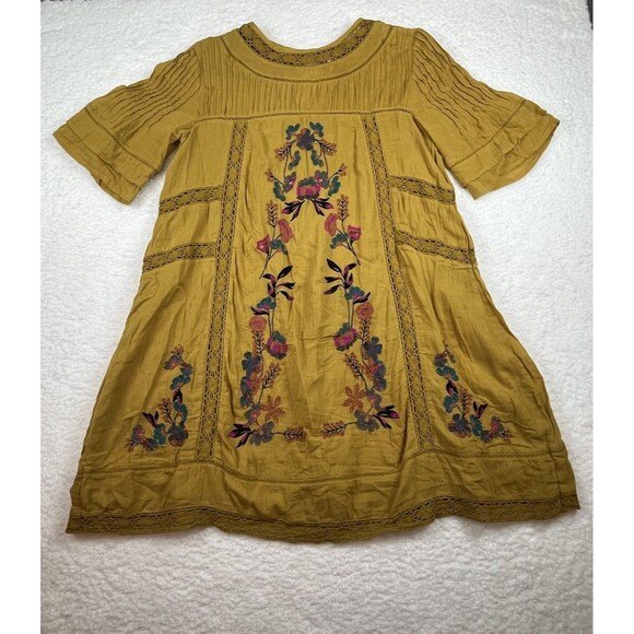 Free People Revolve Dress Womens S Perfectly Victorian Floral Embroidered Boho - Picture 1 of 10
